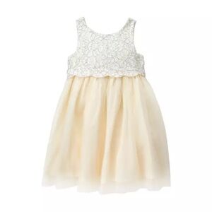 Janie and Jack Cream Lace Special Occasion Formal Dress